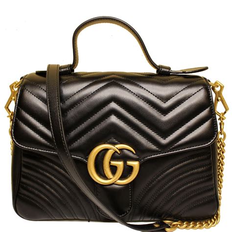 gucci gg marmont mini top handle leather shoulder bag|Gucci Marmont small matelasse bag.